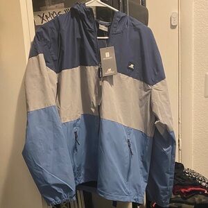 New Balance Men's Navy and Light Blue Windbreaker NWT Medium